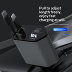 120W 4-in-1 retractable car charger, view 7