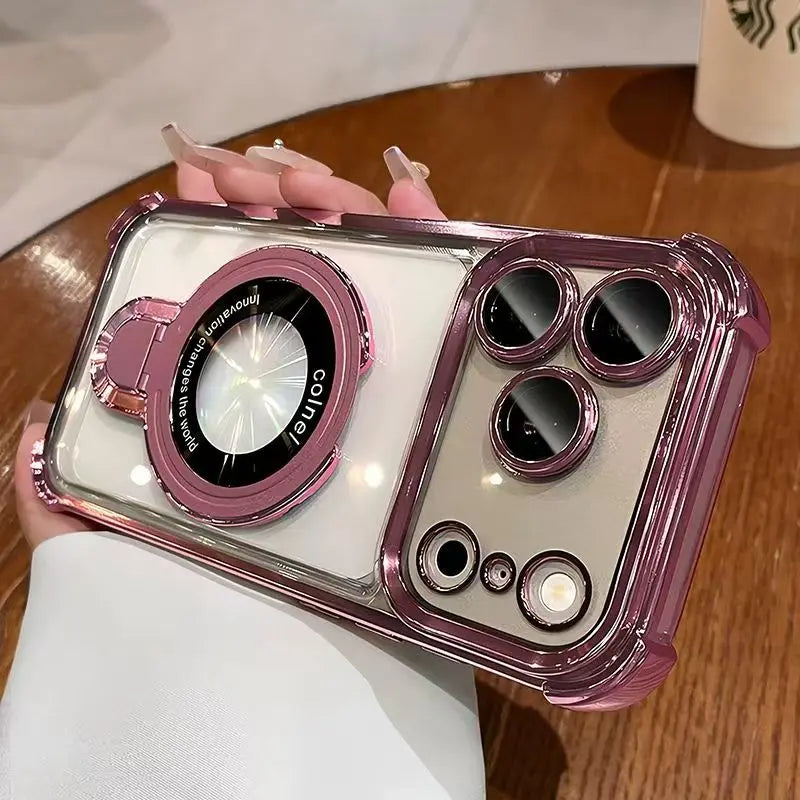 Clear MagSafe Case with Plated Edges for iPhone 17, 17 Air, 17 Pro & 17 Pro Max