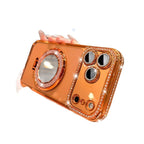 Rhinestone mirror magnetic iPhone case with ring stand, view 5