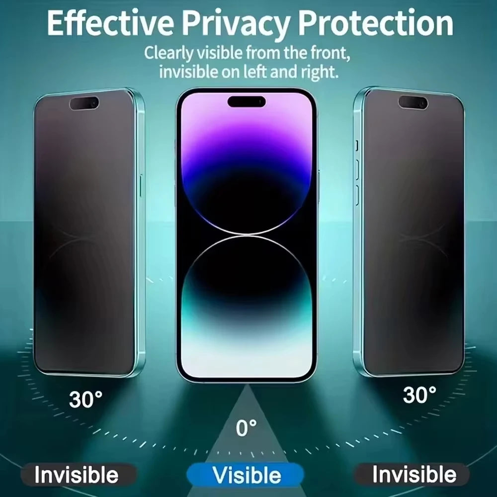 Matte Privacy Screen Protector for iPhone 16, 17 & 18 Series - Anti-Spy, Anti-Glare Tempered Glass with Easy Install Kit