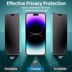 Matte Privacy Screen Protector for iPhone 16, 17 & 18 Series - Anti-Spy, Anti-Glare Tempered Glass with Easy Install Kit