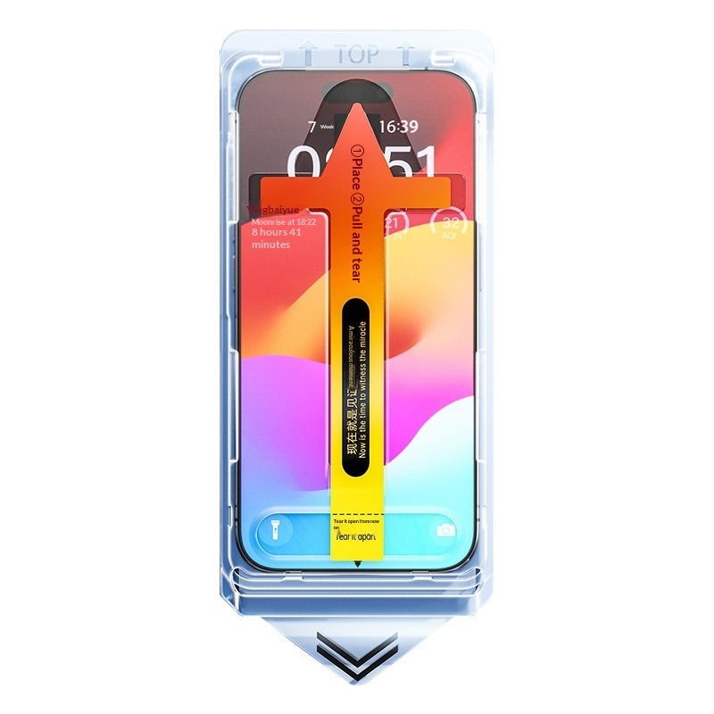 Dust-free install tempered glass screen protector for iPhone 18 Pro, view 2