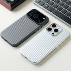 Striped plated MagSafe case for iPhone