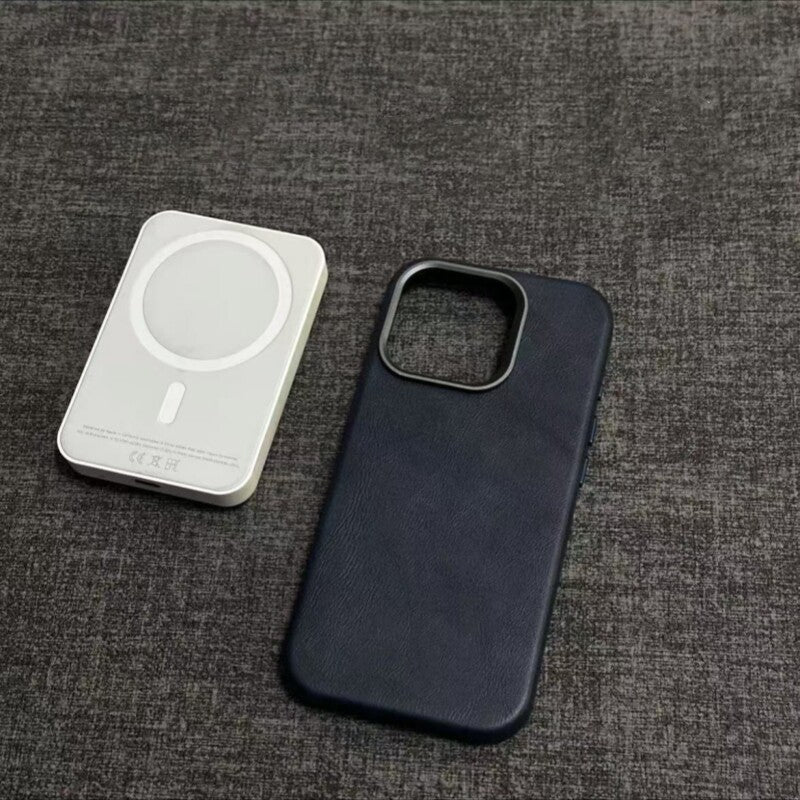 Vintage leather magnetic iPhone case, view 11