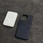 Vintage leather magnetic iPhone case, view 11