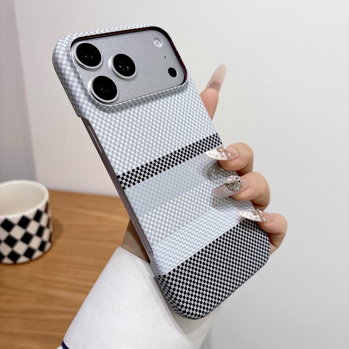 Carbon fiber texture magnetic iPhone case, view 9