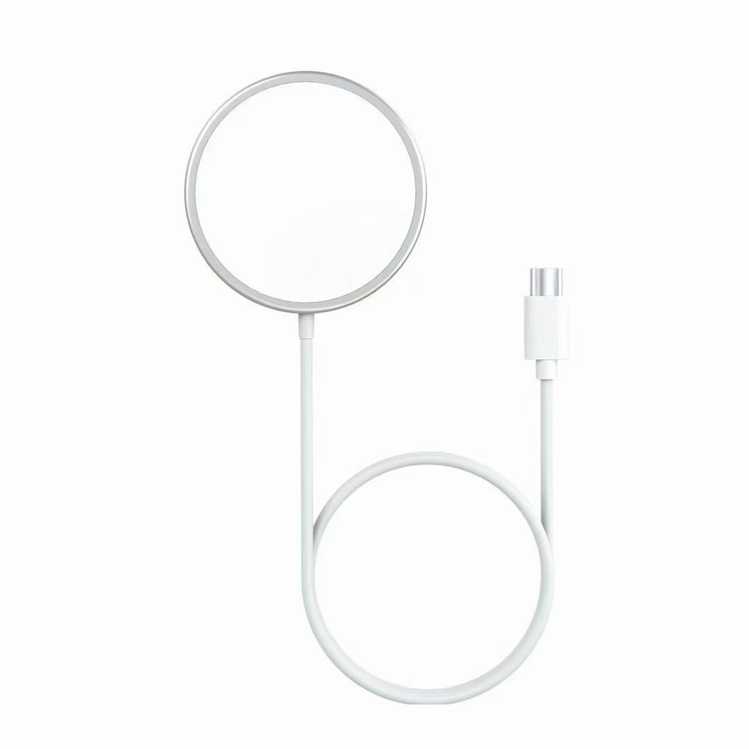 15W magnetic wireless charger pad with USB-C cable
