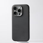 Leather MagSafe case with metal lens guard for iPhone 16