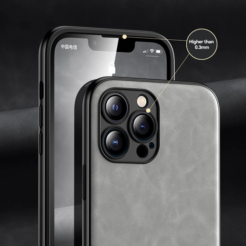 Slim Vegan Leather MagSafe Case for iPhone 17, 17 Air, 17 Pro & 17 Pro Max (also fits iPhone 11-16)