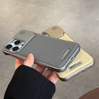 Vegan leather MagSafe case with metal camera frame for iPhone, view 8