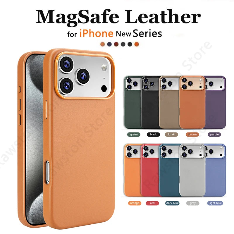 Premium leather MagSafe case for iPhone, view 11