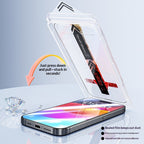Dust-free install tempered glass screen protector for iPhone 18 Pro, view 5