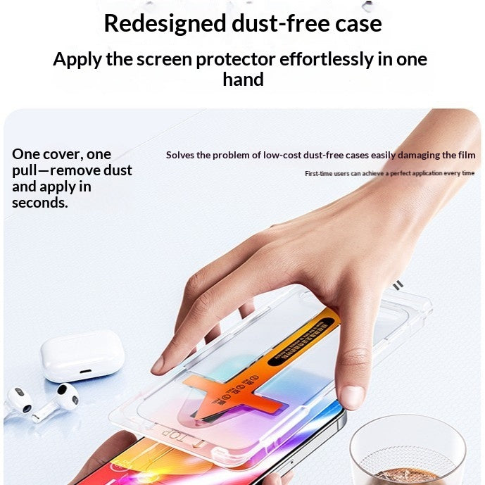 Dust-free install tempered glass screen protector for iPhone 18 Pro, view 4
