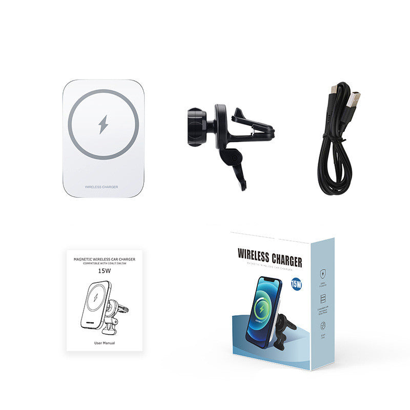 Magnetic wireless charging car phone mount, view 2
