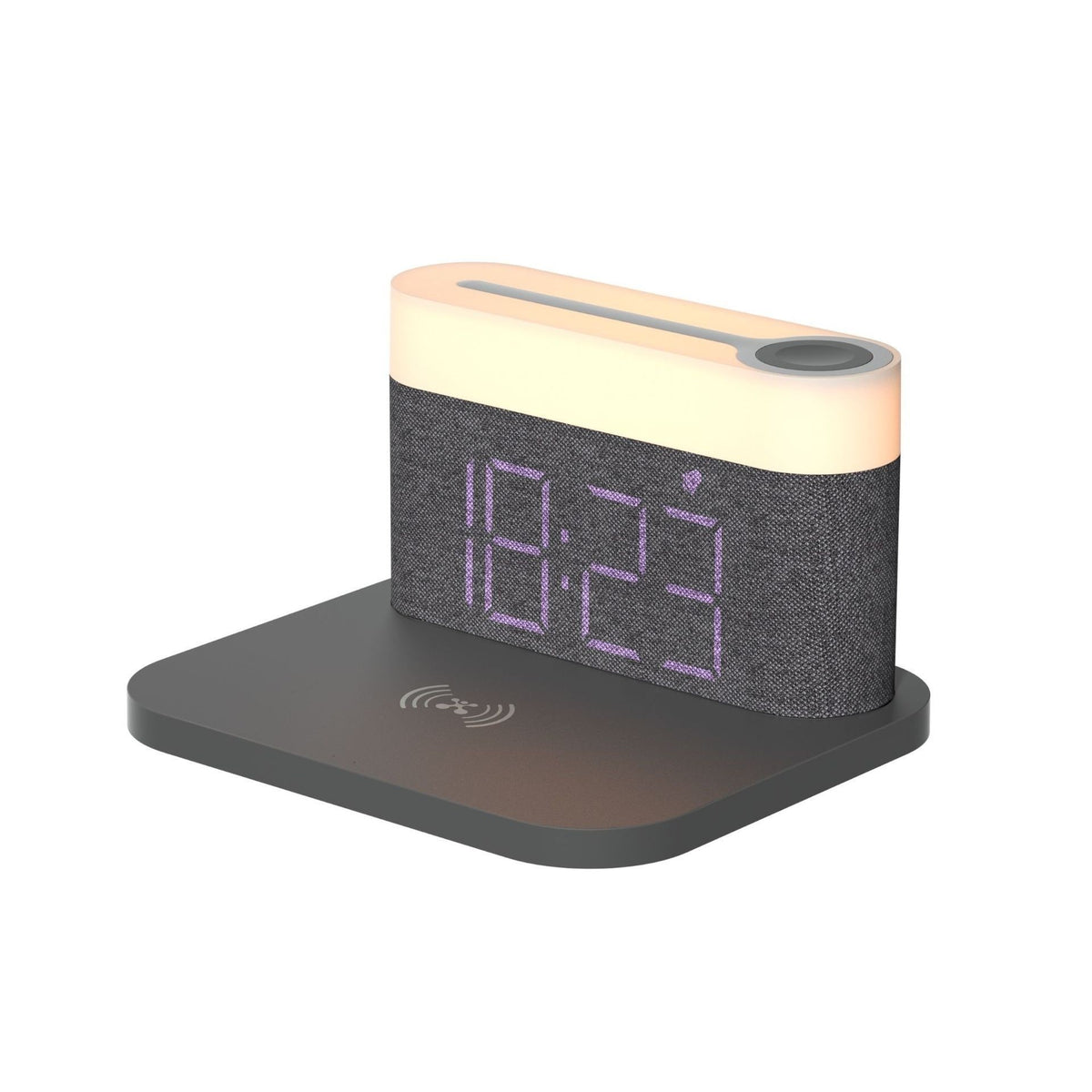 3-in-1 wireless charger with night light and alarm clock, view 5
