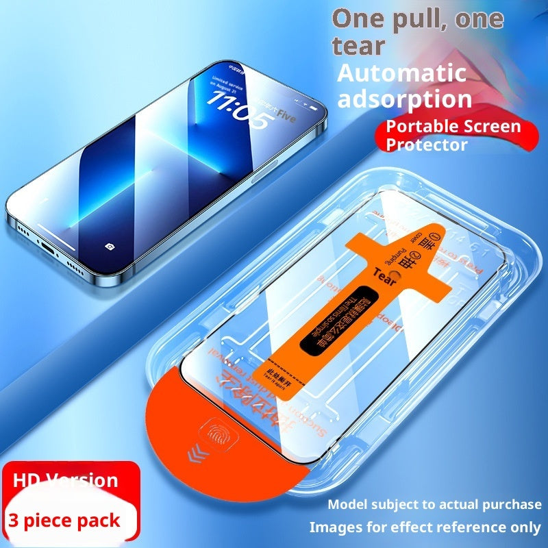 Dust-free tempered glass screen protector with auto-align kit for iPhone, view 10
