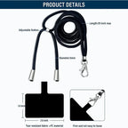 Adjustable Crossbody Phone Lanyard Strap - Universal Fit
