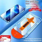 Dust-free tempered glass screen protector with auto-align kit for iPhone, view 5