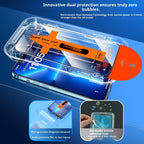 Dust-free tempered glass screen protector with auto-align kit for iPhone