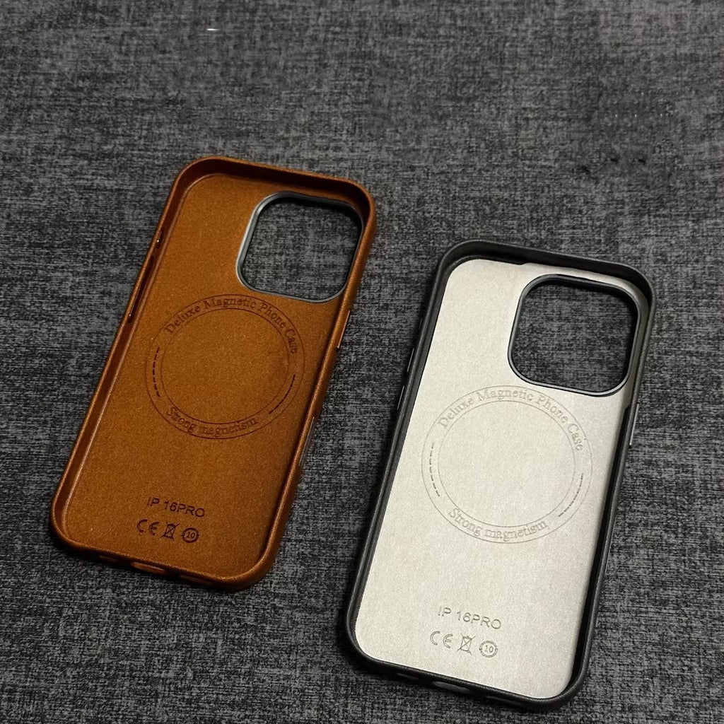 Vintage leather magnetic iPhone case, view 6