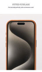 Leather MagSafe case with metal lens guard for iPhone 16, view 4