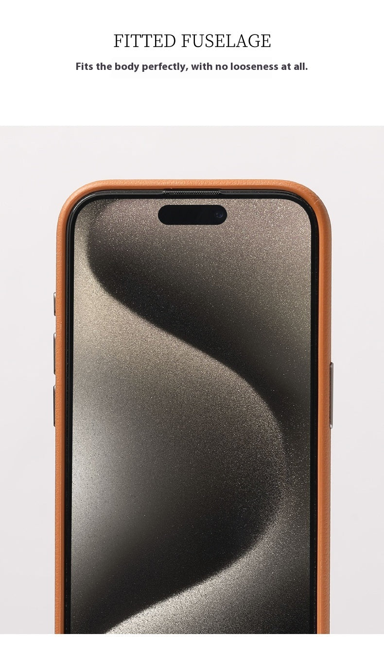 Leather MagSafe case with metal lens guard for iPhone 16, view 4
