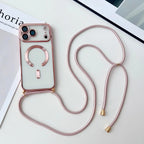 Clear MagSafe Case with Crossbody Lanyard for iPhone 17 Series - Plated Edges