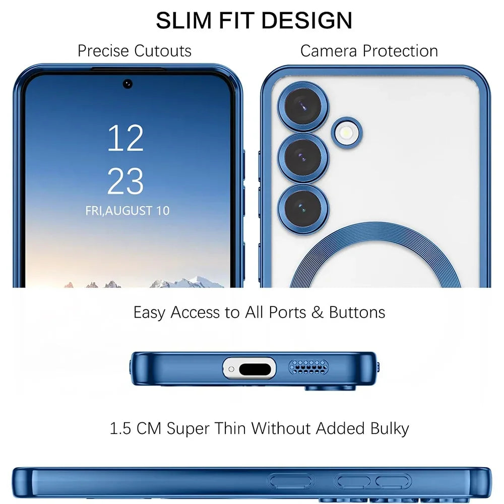 Clear MagSafe case with plated edges for Samsung Galaxy, view 7