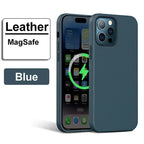 Premium Leather MagSafe Case for iPhone 16, 17 & 18 Pro Series - Magnetic Shockproof Cover