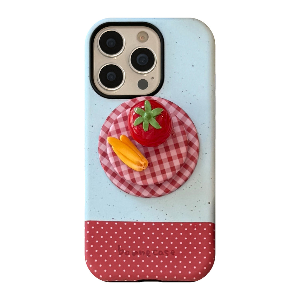 3D fruit dessert magnetic iPhone case with grip stand, view 5