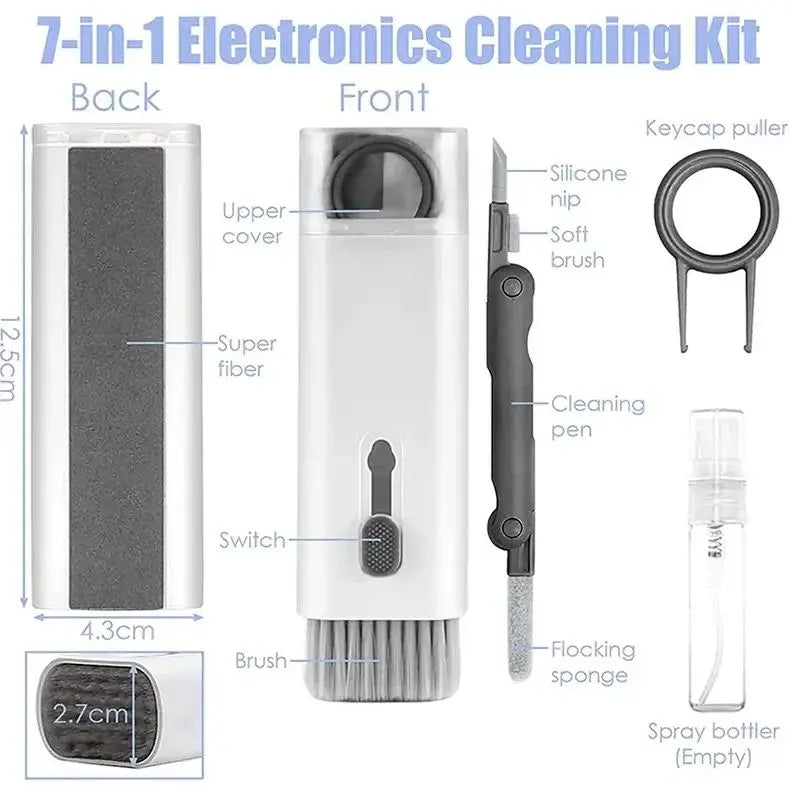 7-in-1 Cleaning Kit for Earbuds, Keyboards, Phones & Laptops