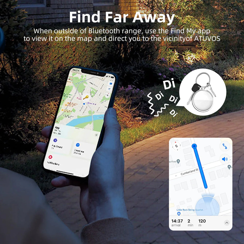 Smart item tracker tag for iPhone, works with Apple Find My, view 8