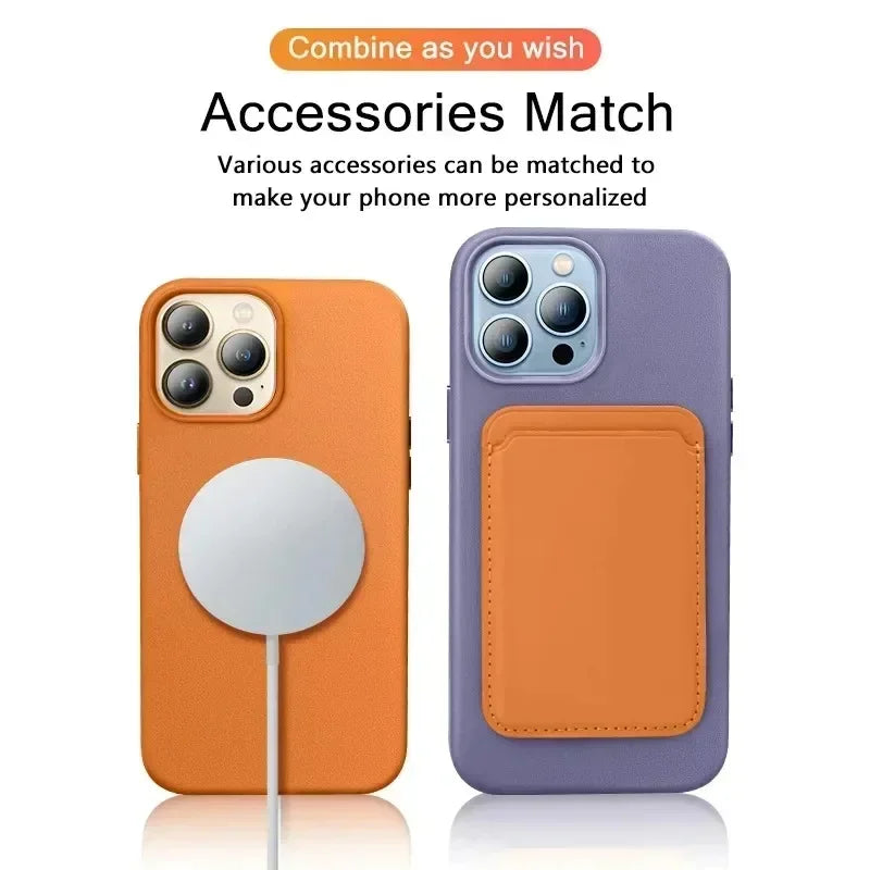Premium leather MagSafe case for iPhone, view 9