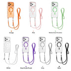 Crossbody lanyard magnetic clear iPhone case, view 7