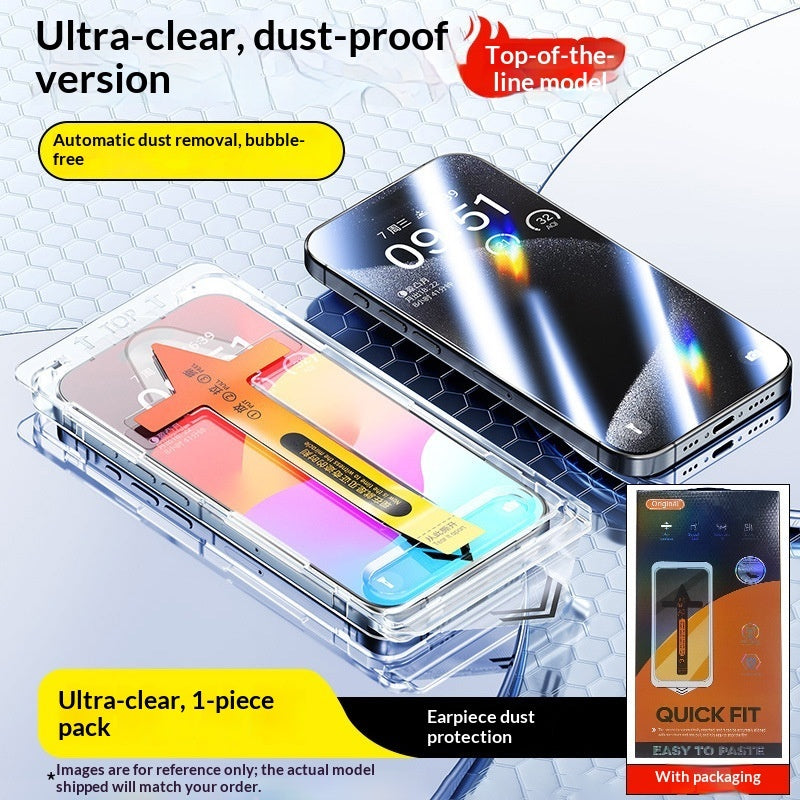 Dust-free install tempered glass screen protector for iPhone 18 Pro