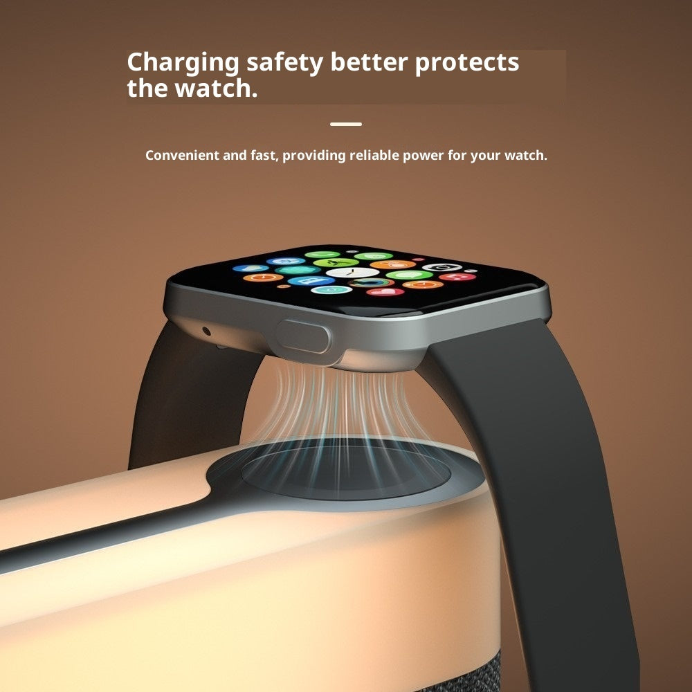 3-in-1 wireless charger with night light and alarm clock, view 4