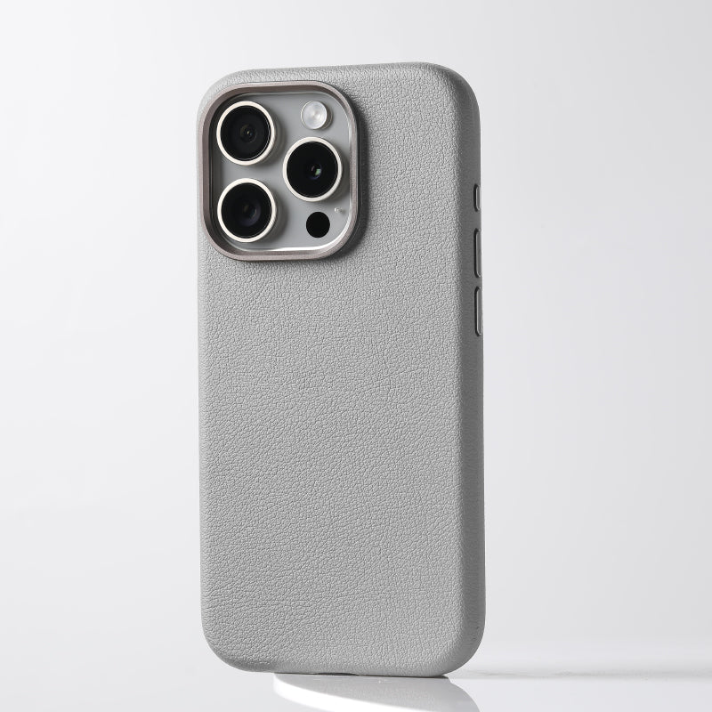 Leather MagSafe case with metal lens guard for iPhone 16, view 5