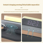 3-in-1 wireless charger with night light and alarm clock, view 3