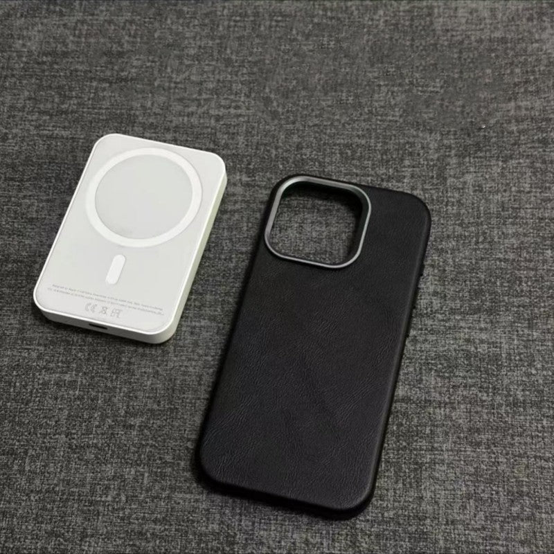 Vintage leather magnetic iPhone case, view 10
