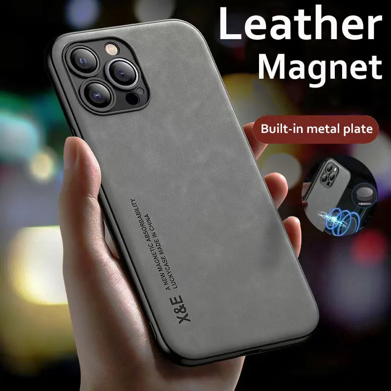 Slim vegan leather MagSafe case for iPhone, view 10