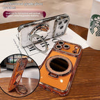 Rhinestone mirror magnetic iPhone case with ring stand, view 2