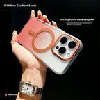 Aurora gradient frosted magnetic iPhone case, view 3