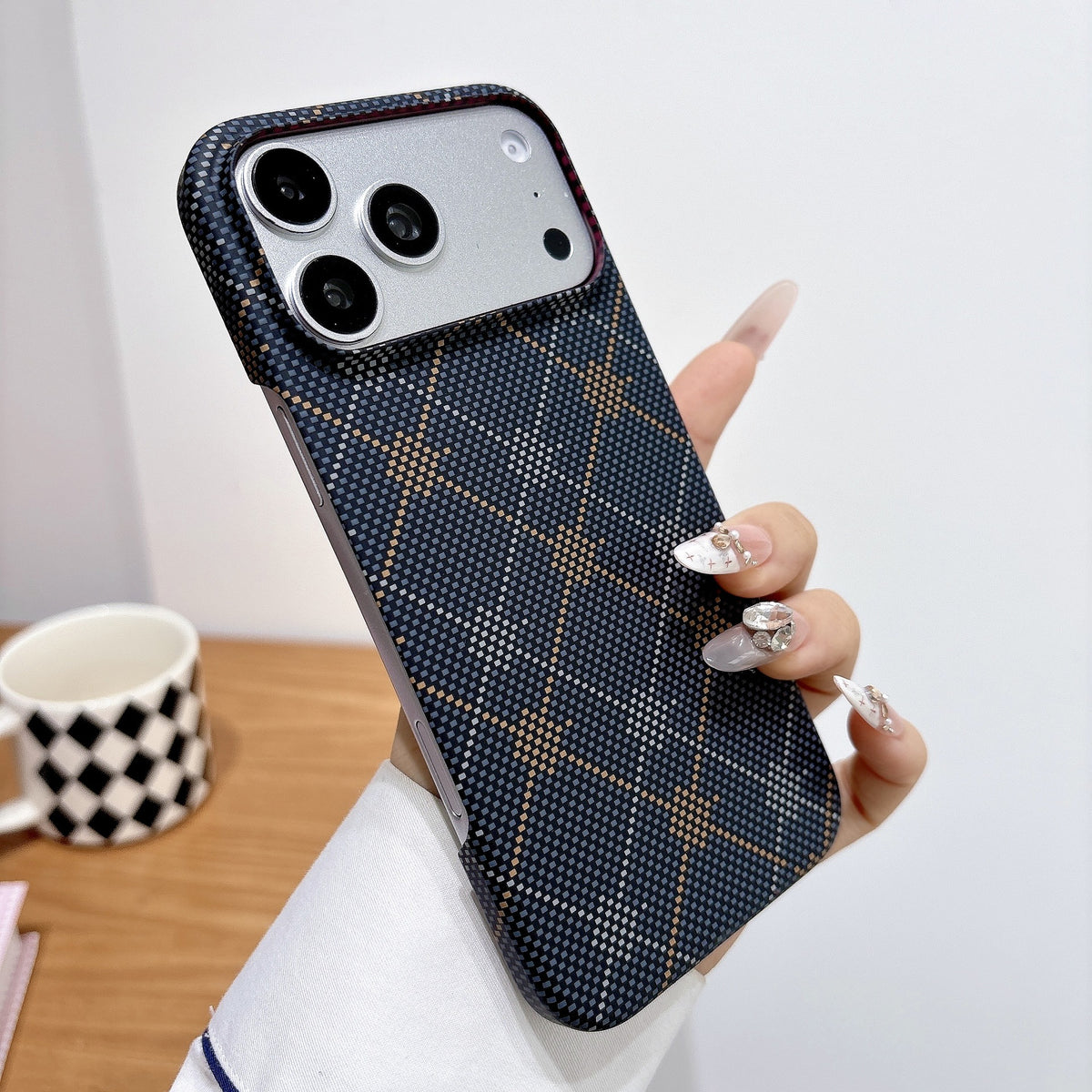 Carbon fiber texture magnetic iPhone case, view 7