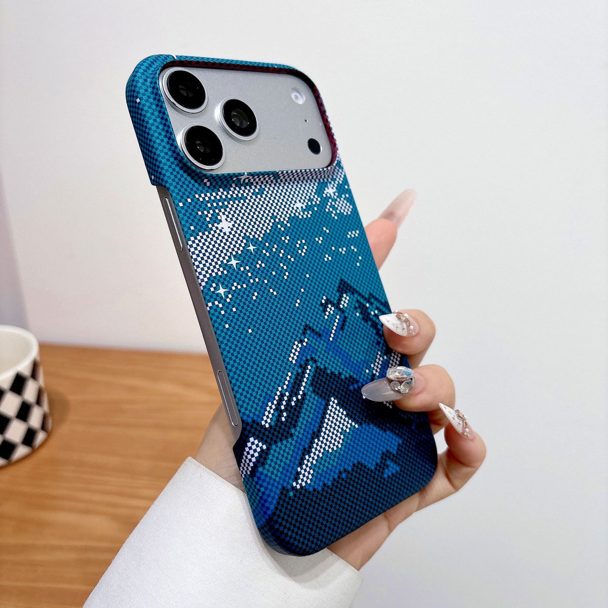 Carbon fiber texture magnetic iPhone case, view 11