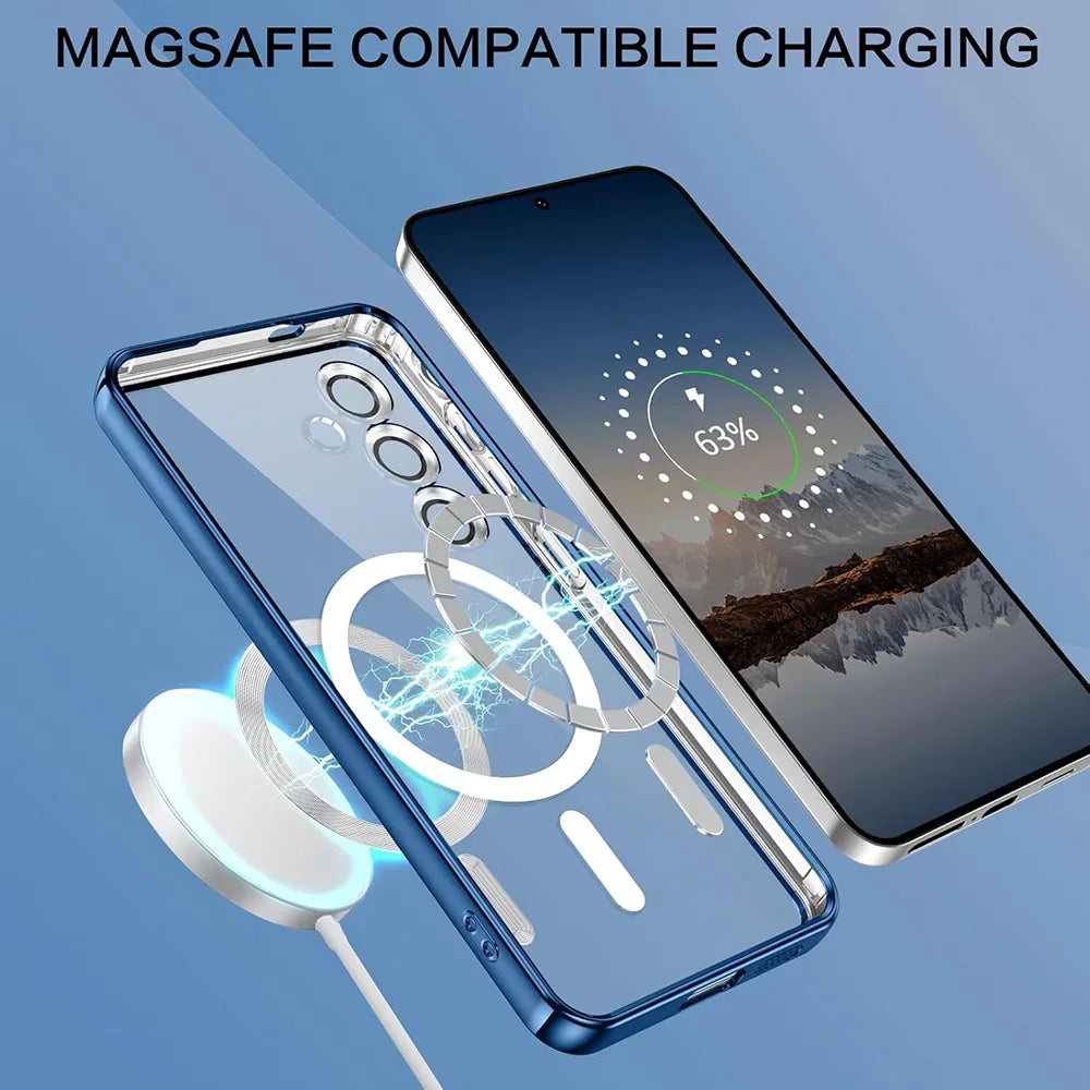 Clear MagSafe case with plated edges for Samsung Galaxy, view 9