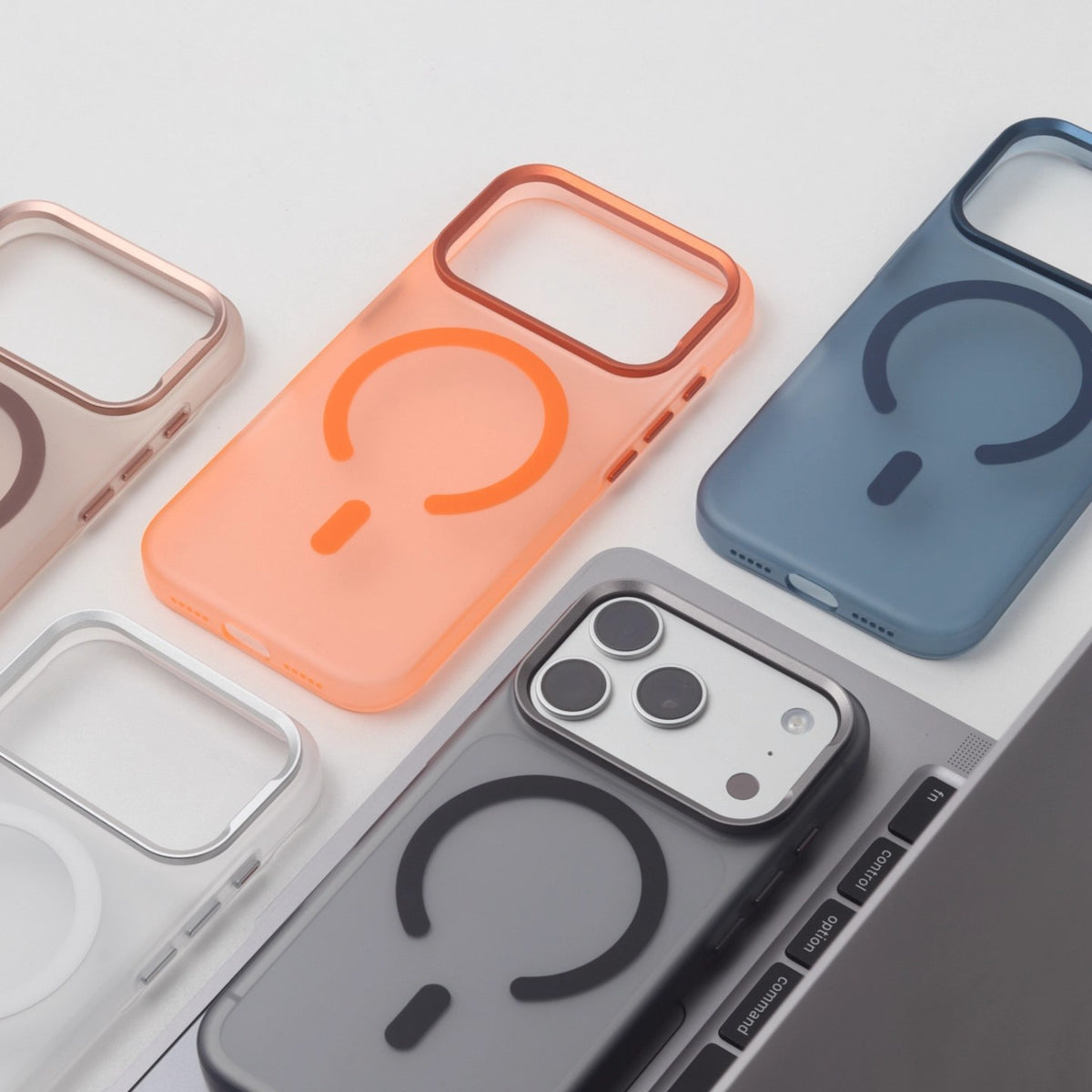 Frosted magnetic shockproof case for iPhone 17