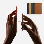 Magnetic leather card wallet for iPhone, view 2