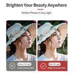 Rechargeable Clip-On Selfie Fill Light - 3 Light Modes, Adjustable Brightness