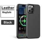 Premium Leather MagSafe Case for iPhone 16, 17 & 18 Pro Series - Magnetic Shockproof Cover
