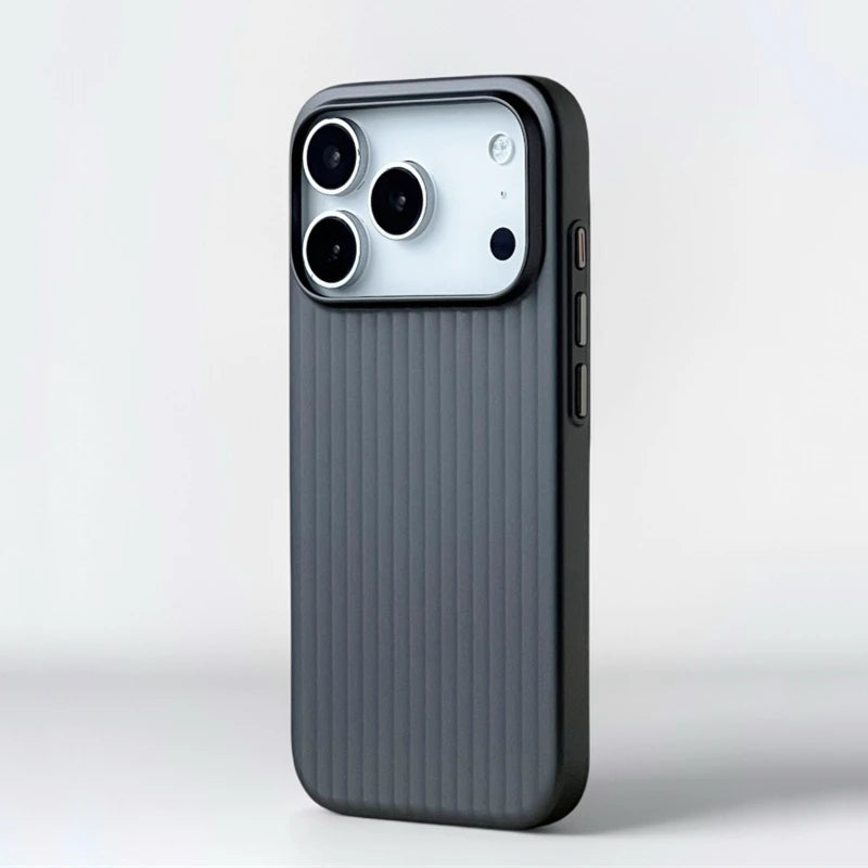 Striped Plated MagSafe Case for iPhone 17 Series - Travel-Inspired Design